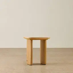 Sierra Light Wood Side Table - Sintered Stone Top