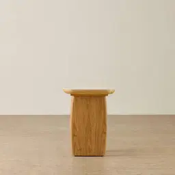 Sierra Light Wood Side Table - Sintered Stone Top