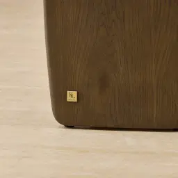 Sierra Dark Wood Side Table - Sintered Stone Top