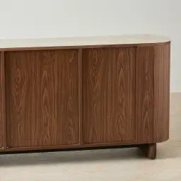 Sierra Walnut Brown Sideboard - Sintered Stone Top