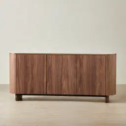 Sierra Walnut Brown Sideboard - Sintered Stone Top