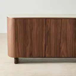 Sierra Walnut Brown Sideboard - Sintered Stone Top