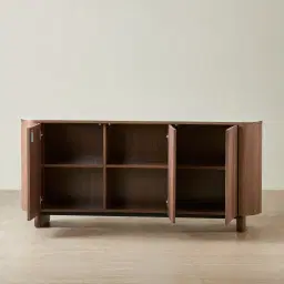 Sierra Walnut Brown Sideboard - Sintered Stone Top