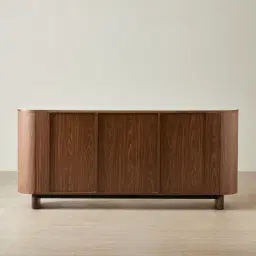 Sierra Walnut Brown Sideboard - Sintered Stone Top