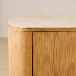 Sierra Light Wood Sideboard - Sintered Stone Top