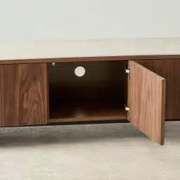 Sierra Walnut Brown Entertainment Unit - Sintered Stone Top