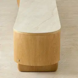 Sierra Light Wood Entertainment Unit - Sintered Stone Top