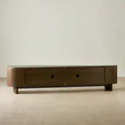 Sierra Dark Wood Entertainment Unit - Sintered Stone Top