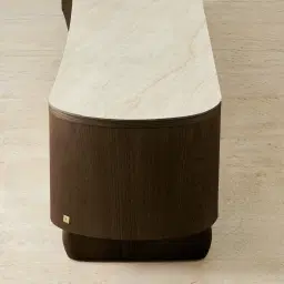 Sierra Dark Wood Entertainment Unit - Sintered Stone Top