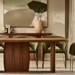 Sierra Walnut Brown Dining Table - Wooden Top 240x120cm