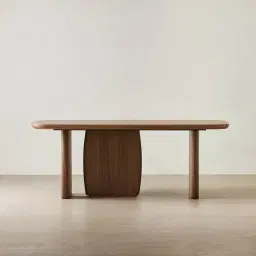 Sierra Walnut Brown Dining Table - Wooden Top 200x105cm