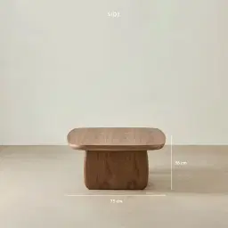 Sierra Walnut Brown Coffee Table - Wooden Top