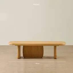 Sierra Light Wood Coffee Table - Wooden Top