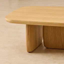 Sierra Light Wood Coffee Table - Wooden Top