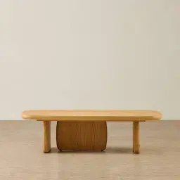 Sierra Light Wood Coffee Table - Wooden Top