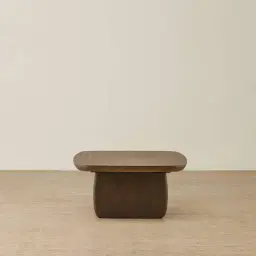 Sierra Dark Wood Coffee Table - Wooden Top