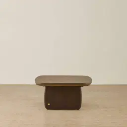 Sierra Dark Wood Coffee Table - Wooden Top