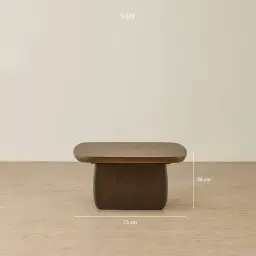 Sierra Dark Wood Coffee Table - Wooden Top
