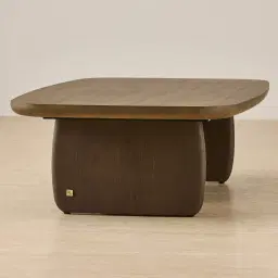 Sierra Dark Wood Coffee Table - Wooden Top