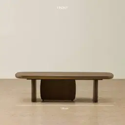 Sierra Dark Wood Coffee Table - Wooden Top