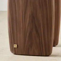 Sierra Walnut Brown Side Table - Wooden Top