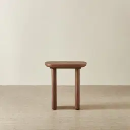 Sierra Walnut Brown Side Table - Wooden Top