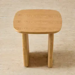 Sierra Light Wood Side Table - Wooden Top