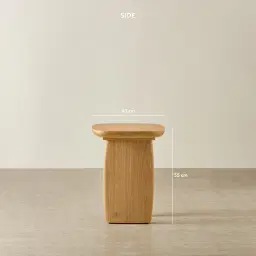 Sierra Light Wood Side Table - Wooden Top