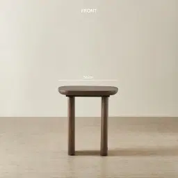 Sierra Dark Wood Side Table - Wooden Top