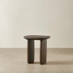 Sierra Dark Wood Side Table - Wooden Top