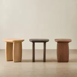 Sierra Dark Wood Side Table - Wooden Top