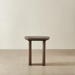 Sierra Dark Wood Side Table - Wooden Top