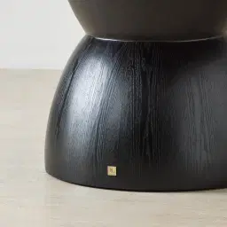 Xavier Black Wooden Round Dining Table