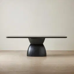 Xavier Black Wooden Rectangular Dining Table - 240x120cm