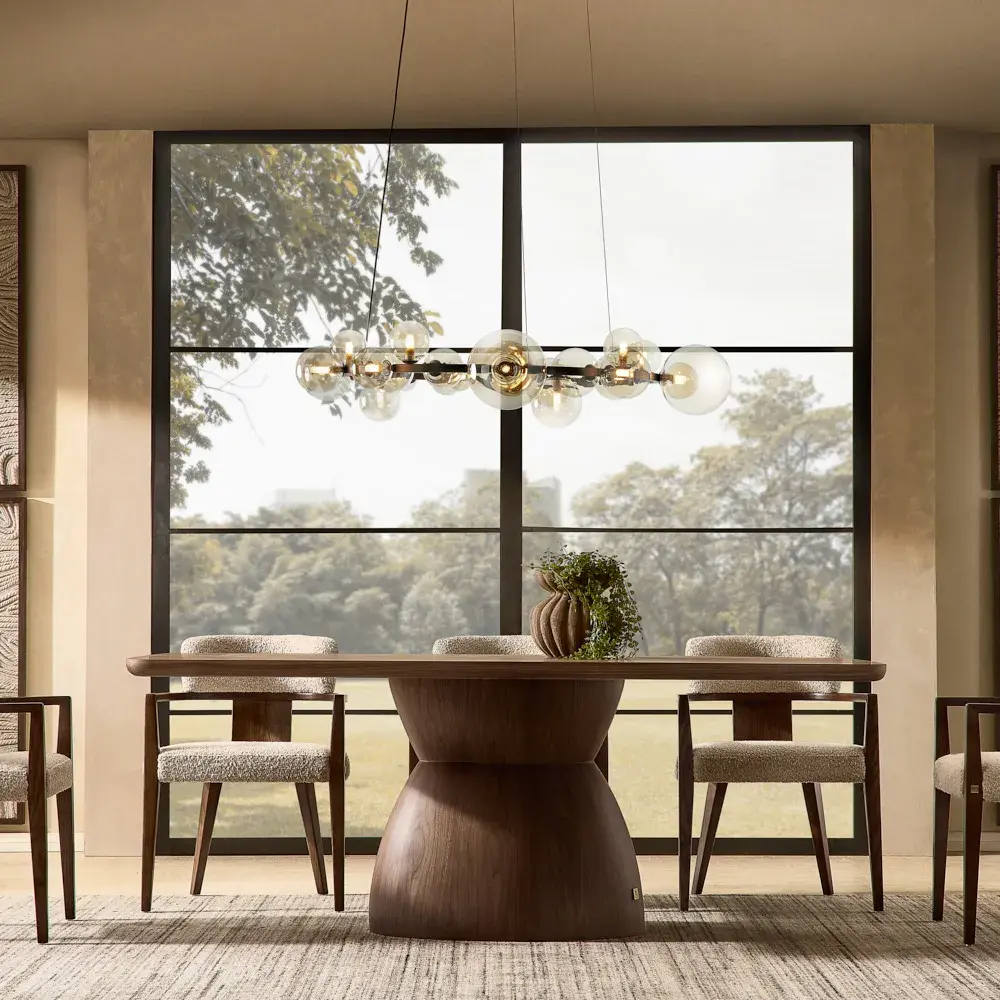 Xavier Walnut Brown Wooden Rectangular Dining Table - 200x100cm