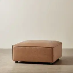 Lainey Medium Tan Sofa - Ottoman