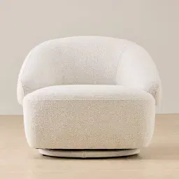 Verage Stone White Swivel Occasional Chair