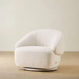 Verage Stone White Swivel Occasional Chair