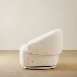 Verage Stone White Swivel Occasional Chair