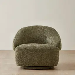 Verage Winter Moss Woven Fabric Swivel Occasional Chair