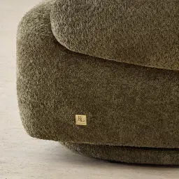 Verage Winter Moss Woven Fabric Swivel Occasional Chair