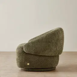 Verage Winter Moss Woven Fabric Swivel Occasional Chair