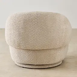 Verage Mid Beige Woven Fabric Swivel Occasional Chair