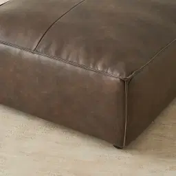 Lainey Chocolate Brown Sofa - Ottoman