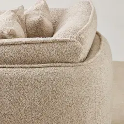 Marcela Mid Beige Woven Fabric Swivel Occasional Chair