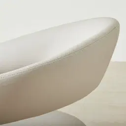 Moulin Glacier Grey Vegan Leather Dining Chair - Champagne Gold Legs