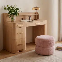 Terzetto Kids Light Oak Veneer Study Desk