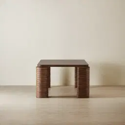 Ophelia Smoky Walnut Veneer Curved Dining Table