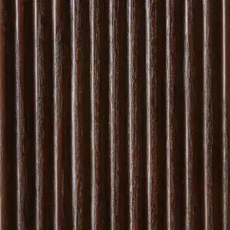 San Pierre Ebony Brown Ash Veneer Side Table with Cream Travertine Finish Sintered Stone Top