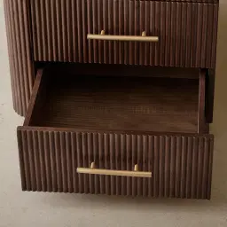 San Pierre Ebony Brown Ash Veneer Study Desk with Cream Travertine Finish Sintered Stone Top